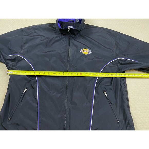 Vintage Lakers Jacket Retro 90’s Full Zip Windbreaker NBA Y2K | Size Large - Picture 15 of 16
